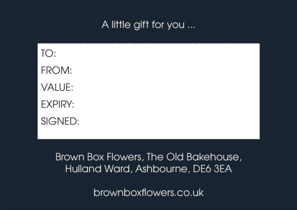 Brown Box Flowers Gift Voucher